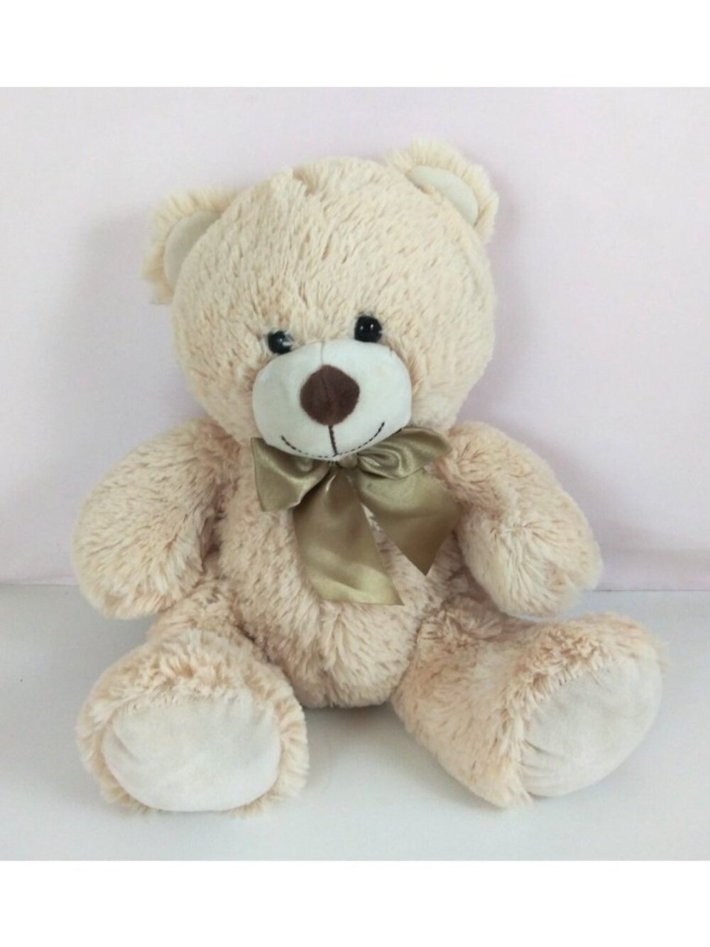 Hug Fun Beige Cream Teddy Bear Super Soft 15" Plush
